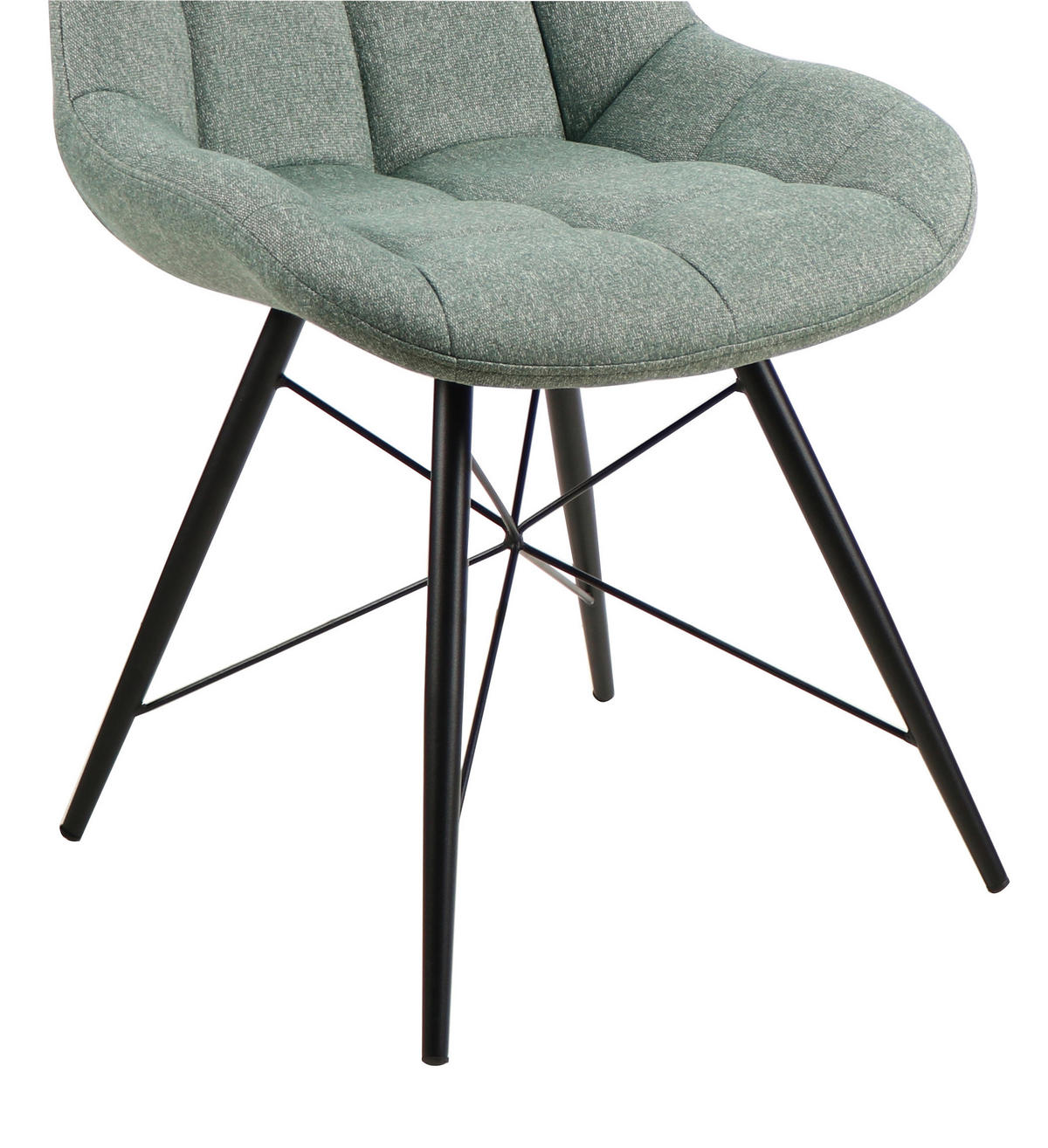 STOLICA  zelena, crna       - zelena/crna, Dizajnerski, metal/tekstil (51/86/61cm) - Xora