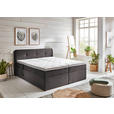 BOXSPRINGBETT 180/200 cm  in Grau  - Schwarz/Grau, KONVENTIONELL, Kunststoff/Textil (180/200cm) - Carryhome