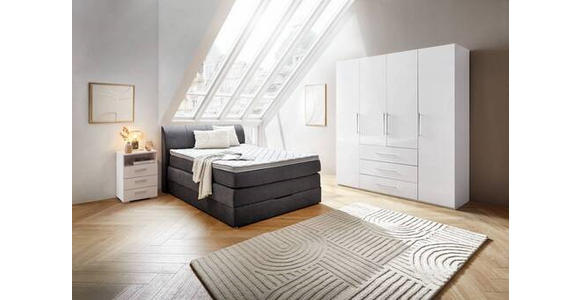 BOXSPRINGBETT 140/200 cm in Anthrazit - Anthrazit, KONVENTIONELL, Textil (140/200cm) - Carryhome