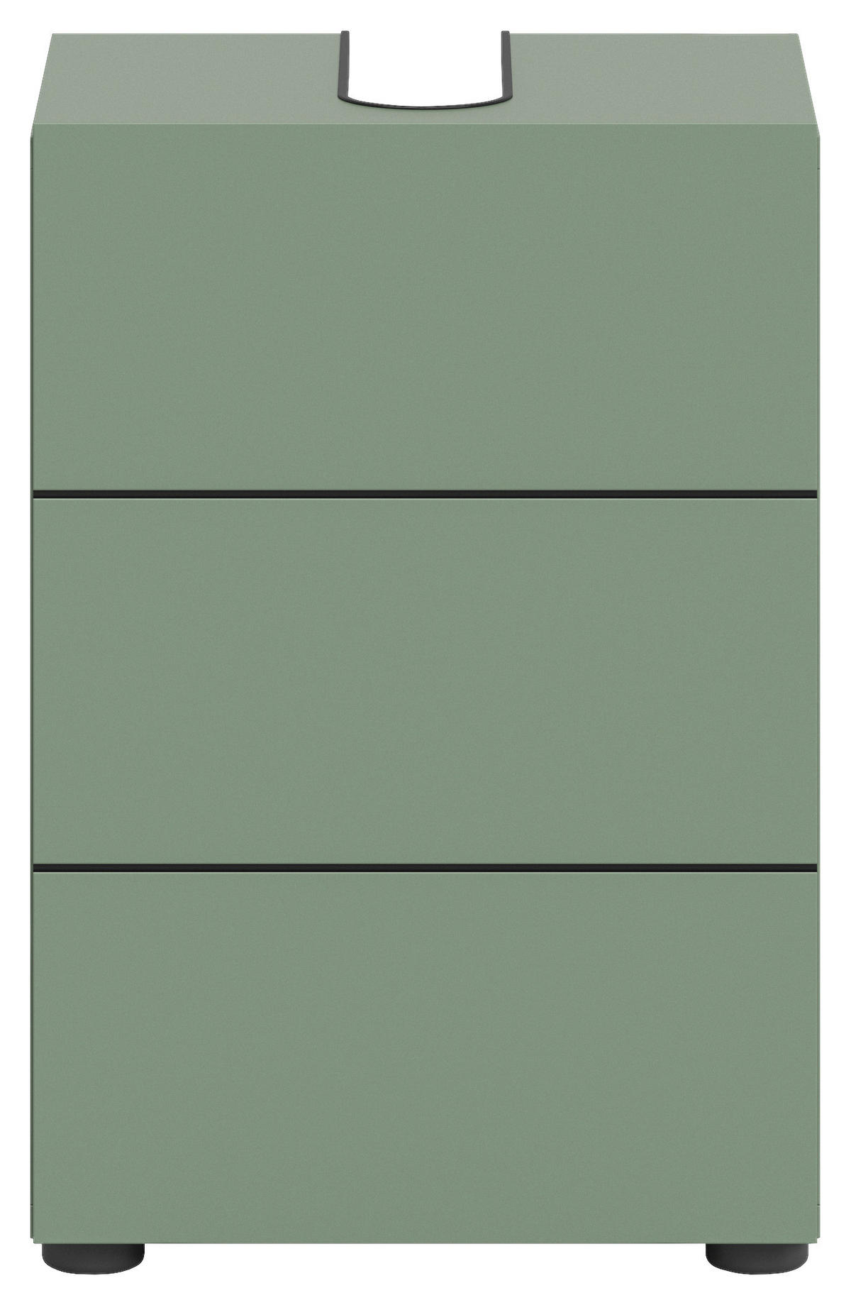WASCHBECKENUNTERSCHRANK 38/56/34 cm  - Schwarz/Grün, MODERN, Holzwerkstoff/Kunststoff (38/56/34cm) - MID.YOU