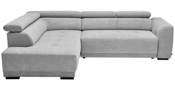 ECKSOFA Hellgrau Struktur  - Hellgrau/Schwarz, Design, Kunststoff/Textil (205/284cm) - Xora