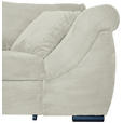 ECKSOFA Creme Cord  - Creme/Schwarz, KONVENTIONELL, Textil/Metall (168/258cm) - Carryhome