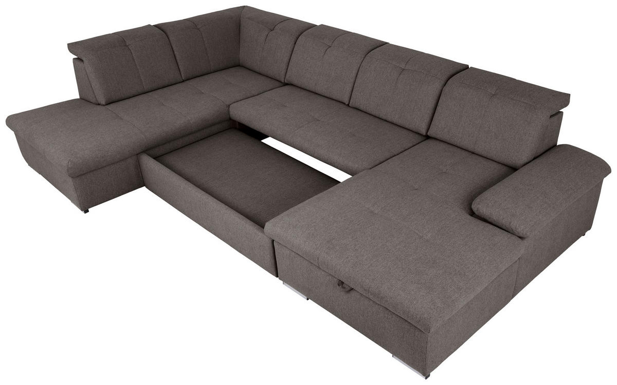 WOHNLANDSCHAFT Grau  - Grau, Design, Textil/Metall (215/328/173cm) - MID.YOU
