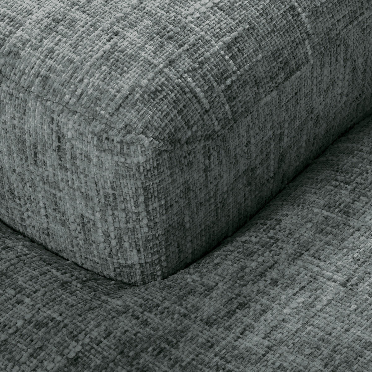 ECKSOFA PORTLAND Anthrazit Struktur Kopfteilverstellung  - Chromfarben/Anthrazit, Design, Holz/Textil (295/187cm) - Livetastic
