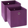 FALTBOX 2er Set - Brombeere/Silberfarben, Design, Karton/Textil (32/32/32cm) - Carryhome