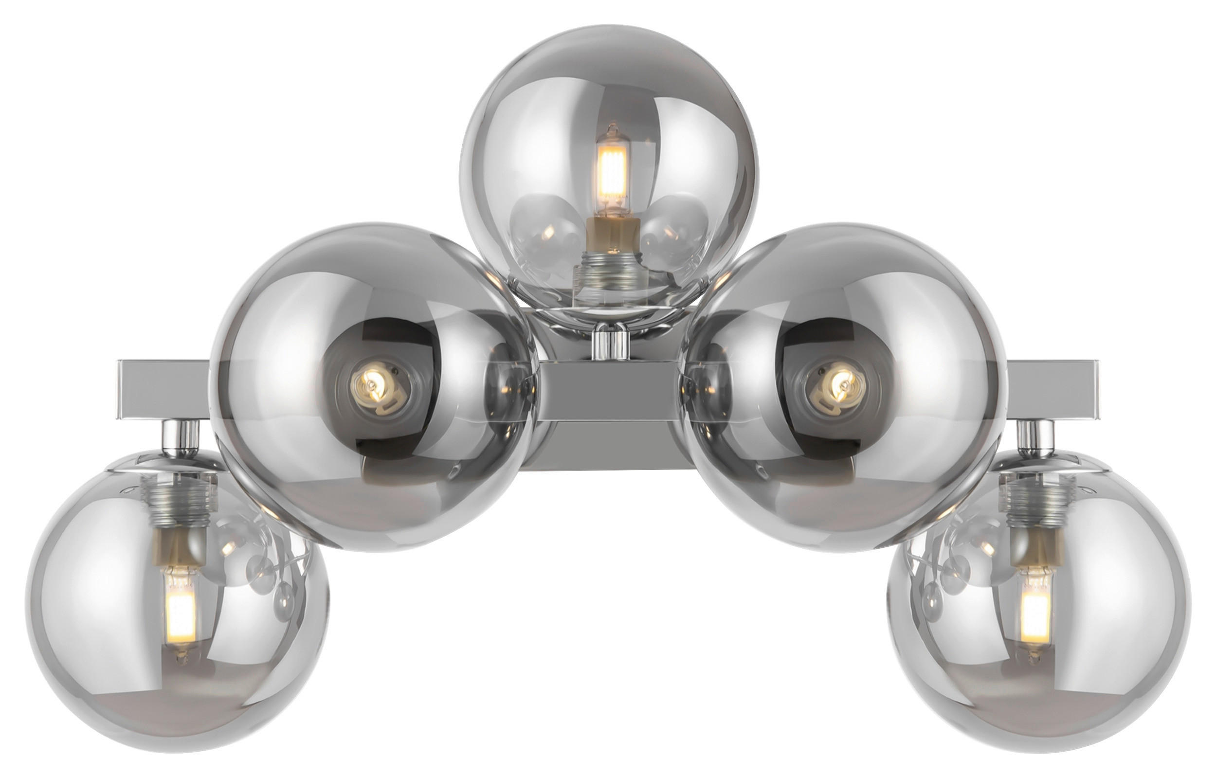 WANDLEUCHTE 23/24/38 cm   - Chromfarben, Basics, Glas/Metall (23/24/38cm)