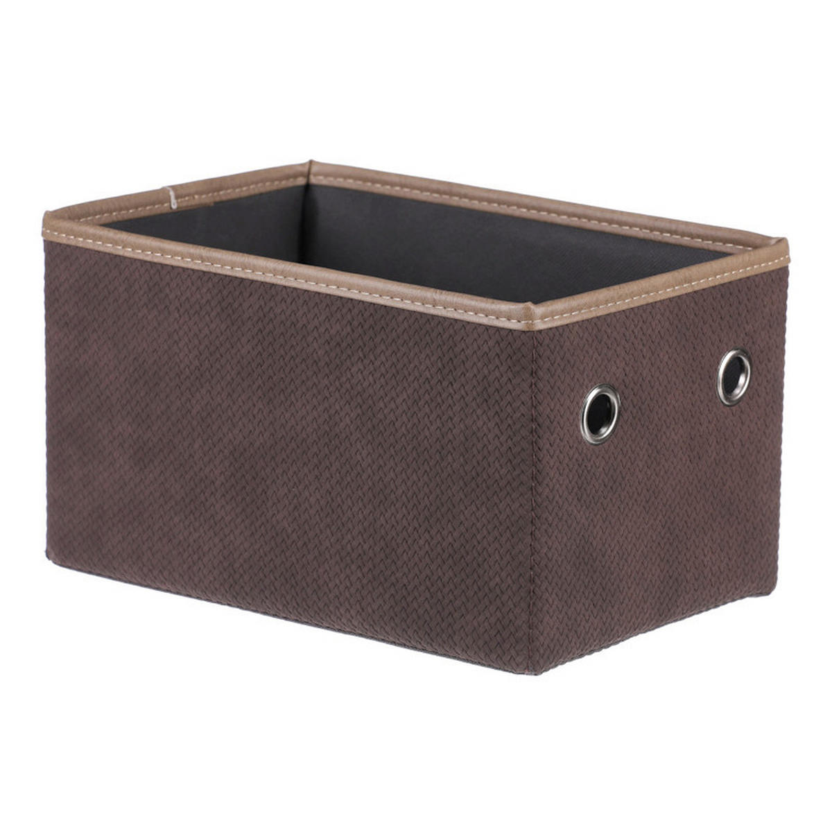 KOŠÍK hnedá - hnedá, Konventionell, textil (29/16/19cm)