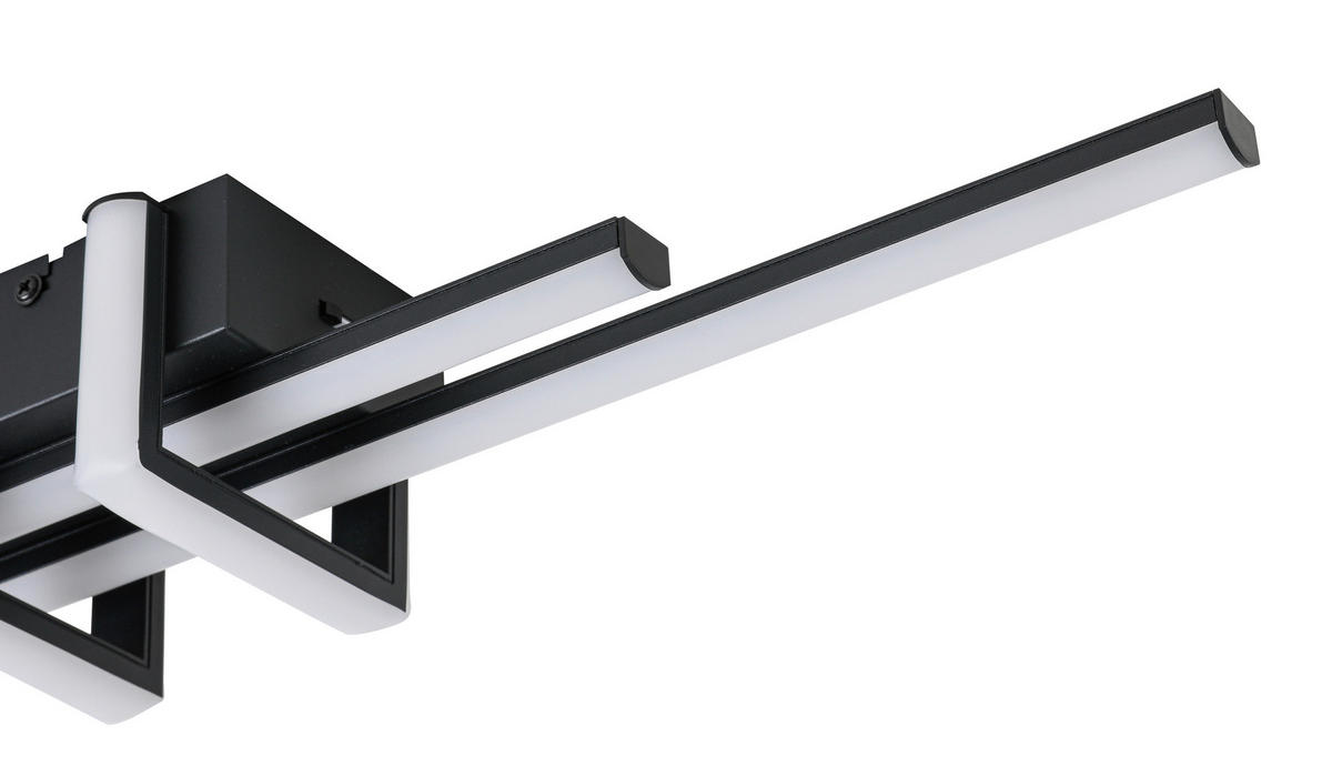 DECKENLEUCHTE    62/10,5/8 cm  - Schwarz, Trend, Kunststoff/Metall (62/10,5/8cm) - Collett's Monde
