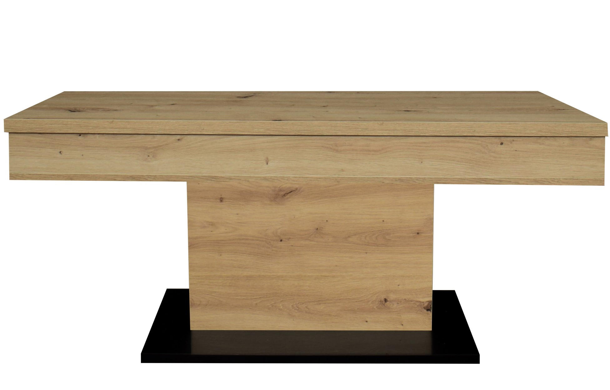 COUCHTISCH Lift Couchtisch rechteckig Schwarz, Eiche Artisan  - Schwarz/Eiche Artisan, Design, Holzwerkstoff/Metall (110/58-77/60cm) - MID.YOU