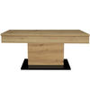 COUCHTISCH Lift Couchtisch rechteckig Schwarz, Eiche Artisan  - Schwarz/Eiche Artisan, Design, Holzwerkstoff/Metall (110/58-77/60cm) - MID.YOU