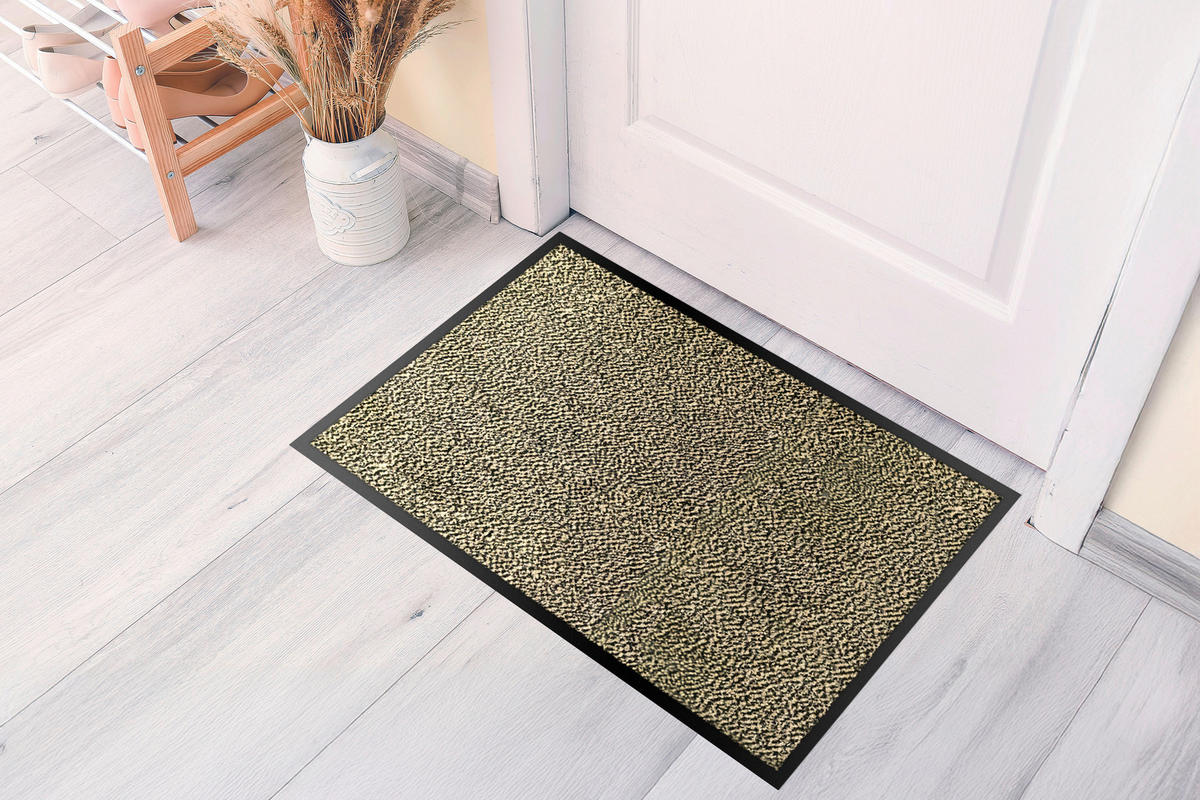SZENNYFOGÓ SZŐNYEG - világosbarna, Basics, műanyag/textil (60/90cm)