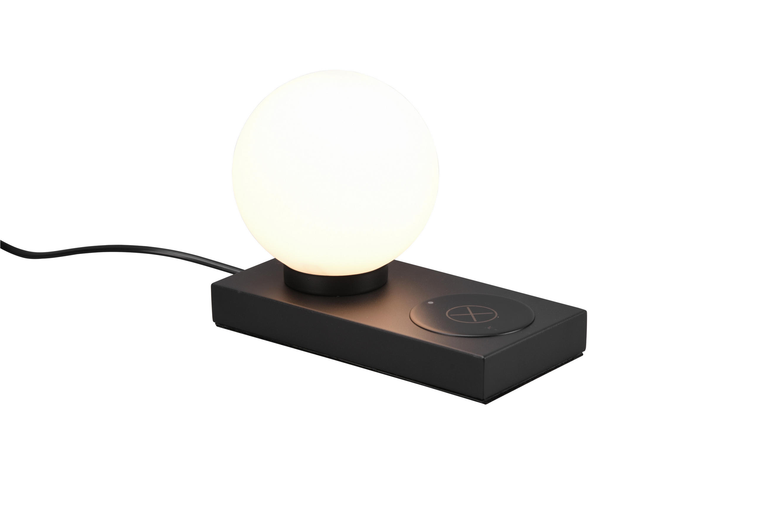 TISCHLEUCHTE Chloe 20/10/15 cm   - Schwarz/Weiß, Basics, Glas/Metall (20/10/15cm)