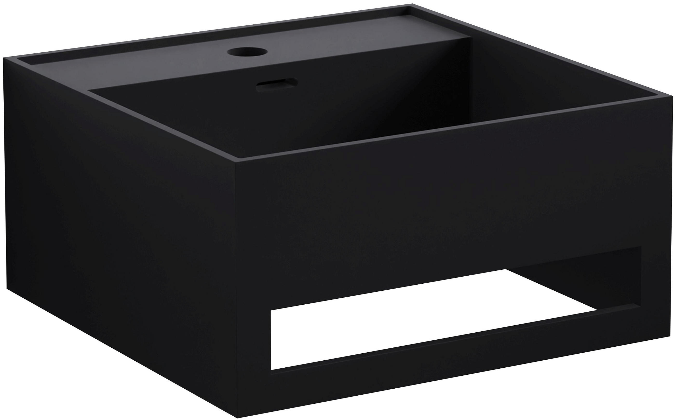 WASCHBECKEN 40/20/40 cm  - Schwarz, MODERN, Stein (40/20/40cm)