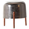 BEISTELLTISCH 34/34/36 cm Silberfarben rund  - Silberfarben, Design, Metall (34/34/36cm)