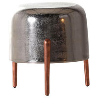 BEISTELLTISCH 34/34/36 cm Silberfarben rund  - Silberfarben, Design, Metall (34/34/36cm)