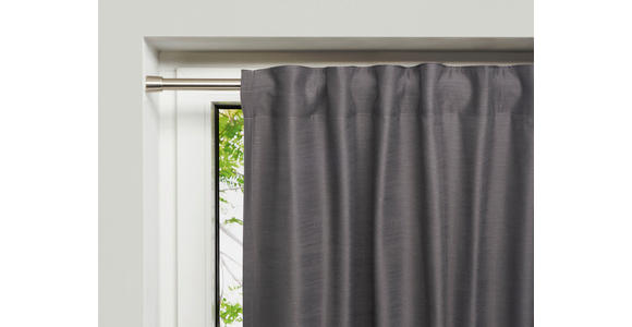 KLEMMSTANGE  - Grau Hochglanz, Design, Metall (120-220cm) - Homeware
