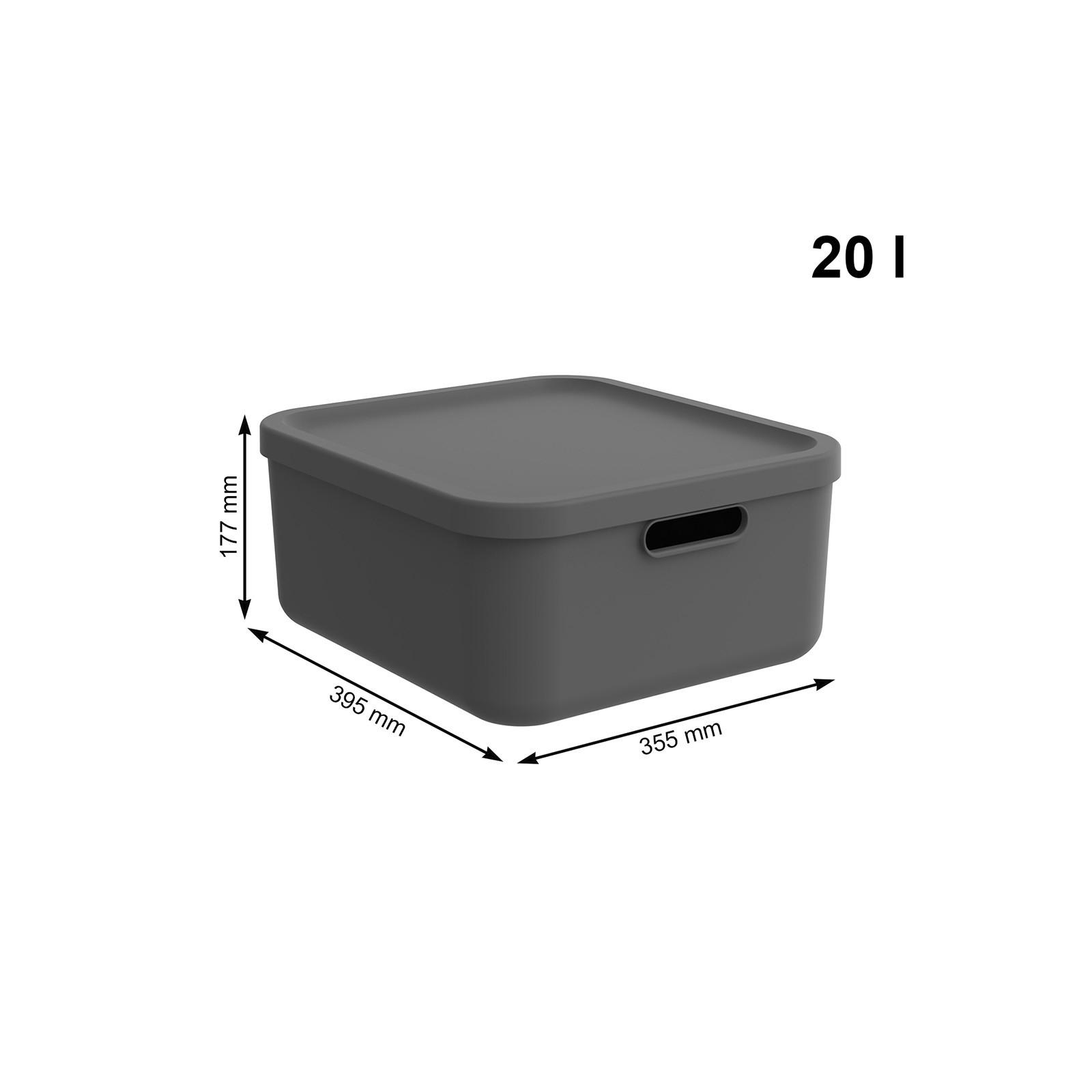 BOX MIT DECKEL    39,5/35,5/17,7 cm  - Anthrazit, Basics, Kunststoff (39,5/35,5/17,7cm) - Rotho