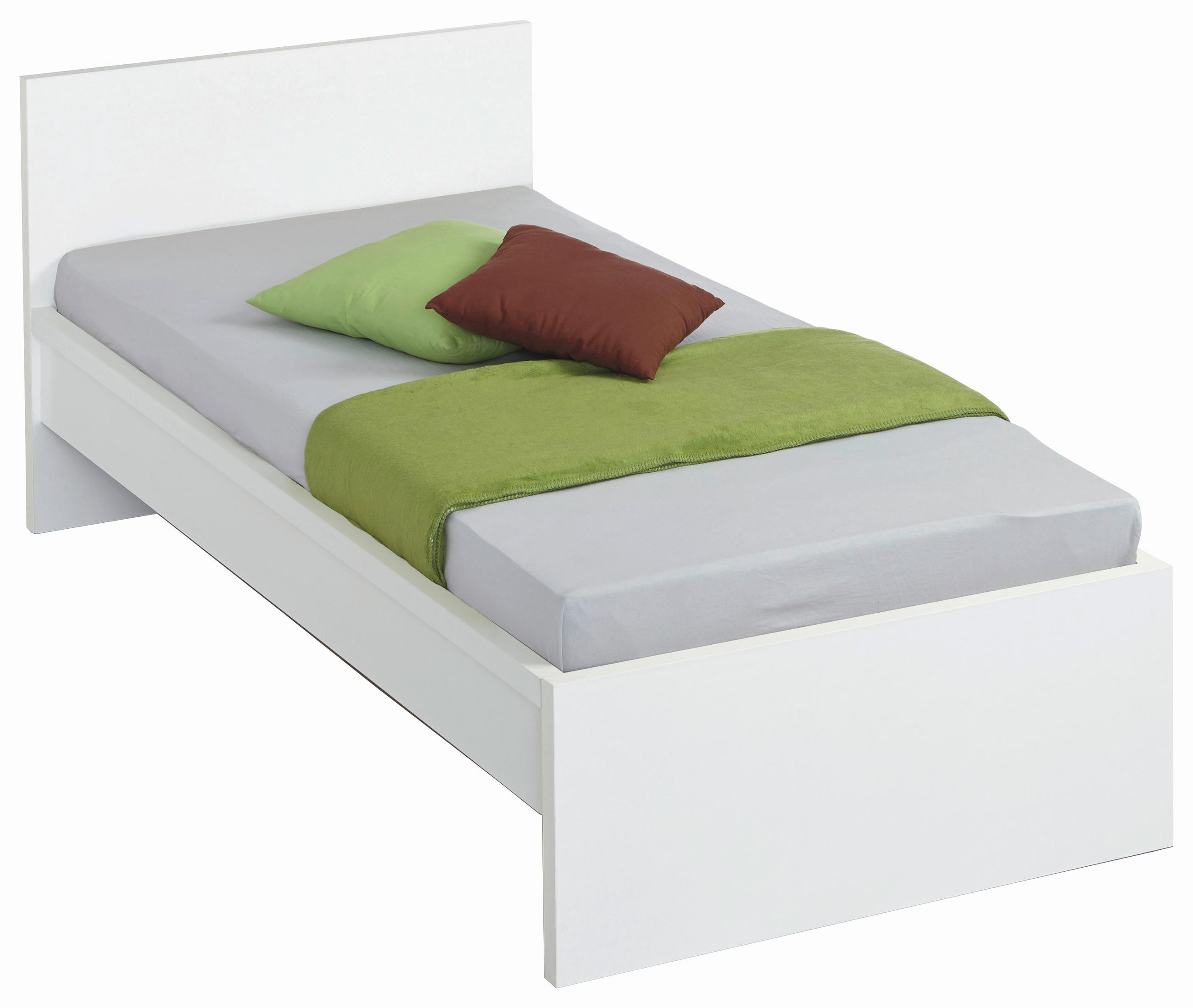 POSTEĽ, 90/200 cm biela - biela, Konventionell, kompozitné drevo (90/200cm) - Carryhome