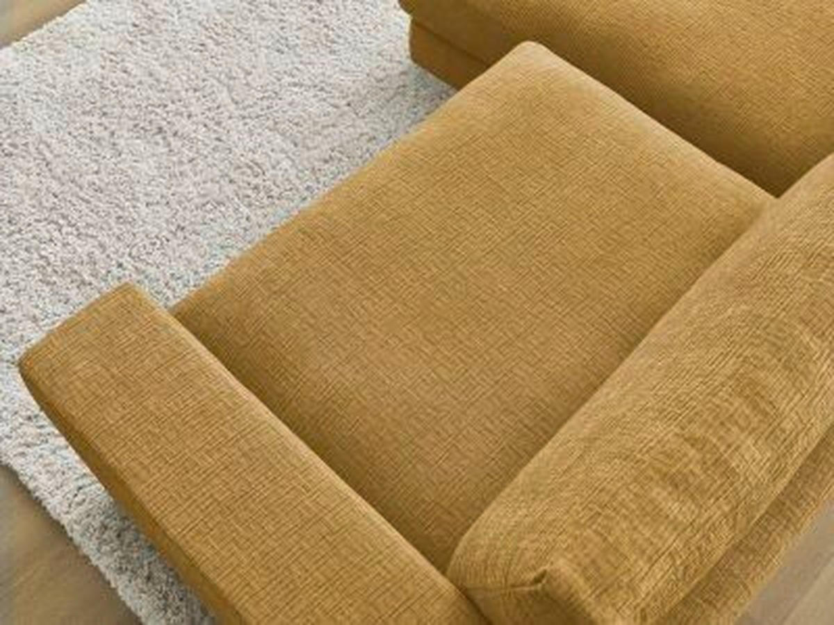 ECKSOFA Ottomane links  LEONARD  Gelb Struktur  - Gelb/Schwarz, MODERN, Kunststoff/Textil (159/274cm)