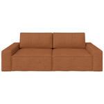 SCHLAFSOFA  in Webstoff Rostfarben  - Rostfarben/Schwarz, KONVENTIONELL, Kunststoff/Textil (256/83/115cm) - Carryhome