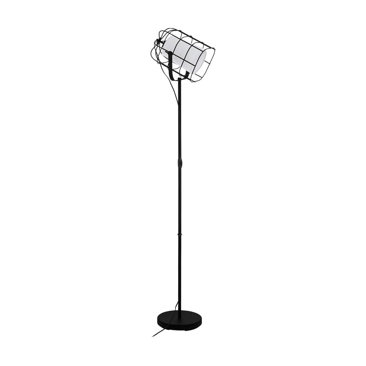 GOLVLAMPA Bittams 26/19/148,5 cm    - vit/svart, Basics, metall/textil (26/19/148,5cm) - Eglo