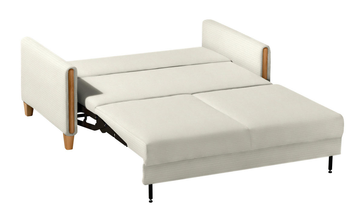 SCHLAFSOFA in Holz, Textil Creme, Buchefarben  - Buchefarben/Creme, Design, Holz/Textil (174/88/104cm) - Niels Andersson
