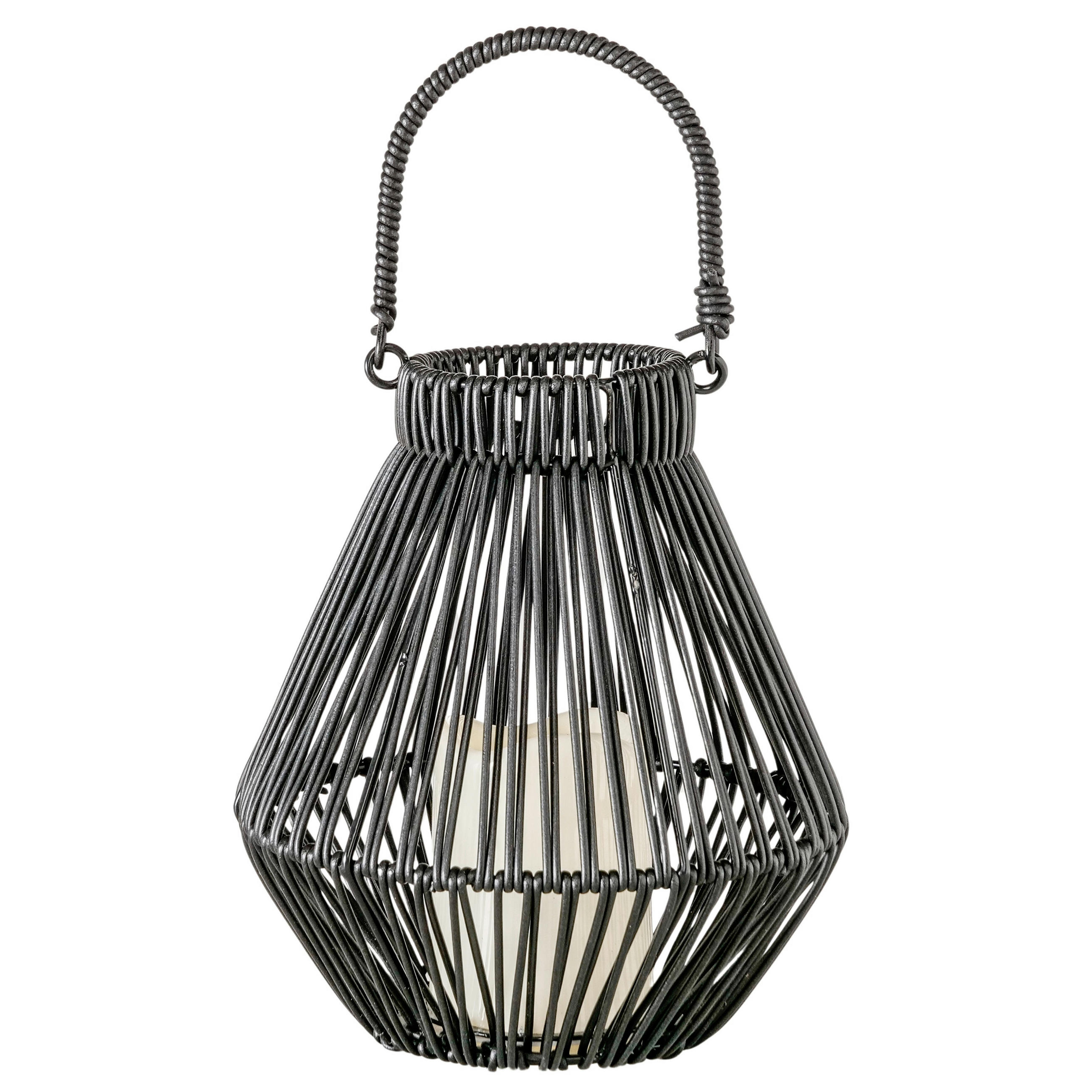 LED-WINDLICHT - Schwarz, Basics, Kunststoff/Metall (22/22/23cm)