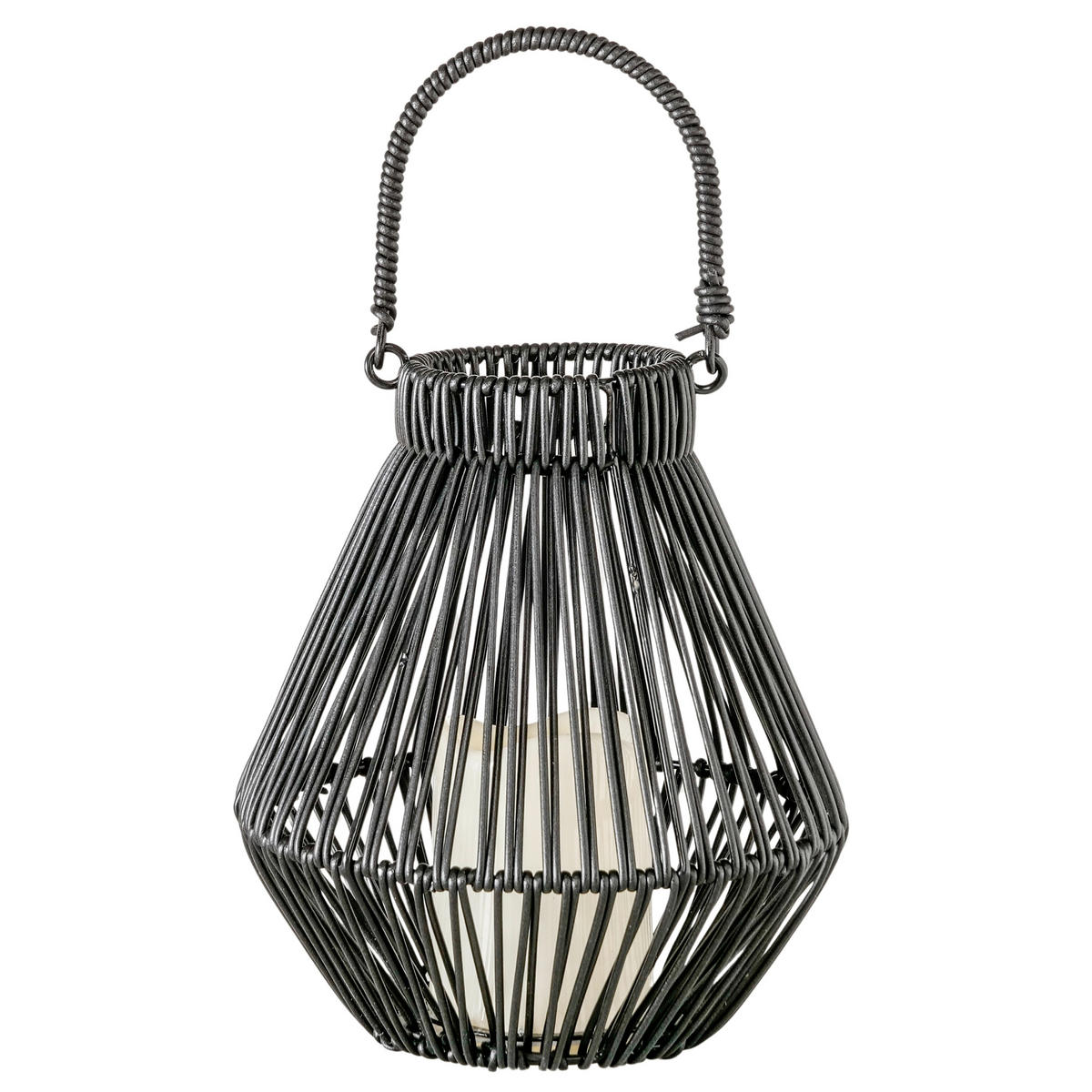 LED-WINDLICHT - Schwarz, Basics, Kunststoff/Metall (22/22/23cm)