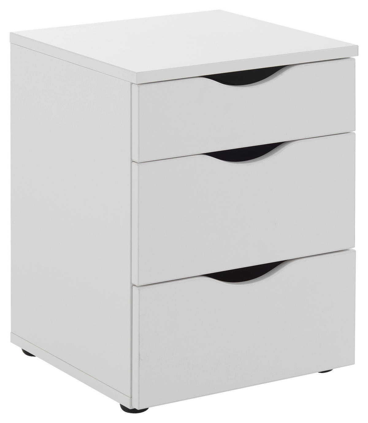 NACHTSCHRANK 40/55/39 cm  - Schwarz/Weiß, KONVENTIONELL, Holzwerkstoff/Kunststoff (40/55/39cm) - Boxxx