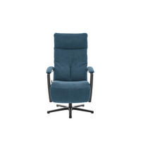 RELAXSESSEL in Textil Blau  - Blau/Schwarz, Design, Textil/Metall (76/110/83cm) - Beldomo Speed