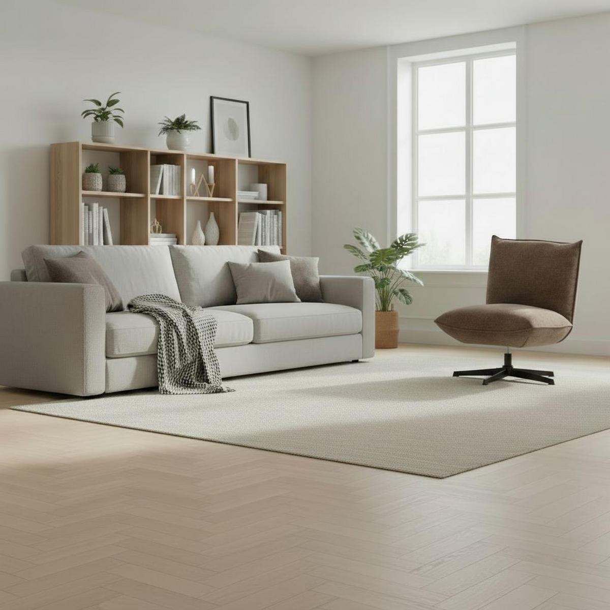 SESSEL in Chenille Braun  - Schwarz/Braun, MODERN, Textil/Metall (70/88/83cm) - Livetastic