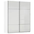 SCHWEBETÜRENSCHRANK 162/223/68 cm 2-türig Weiß  - Weiß, KONVENTIONELL, Glas/Holzwerkstoff (162/223/68cm) - Novel