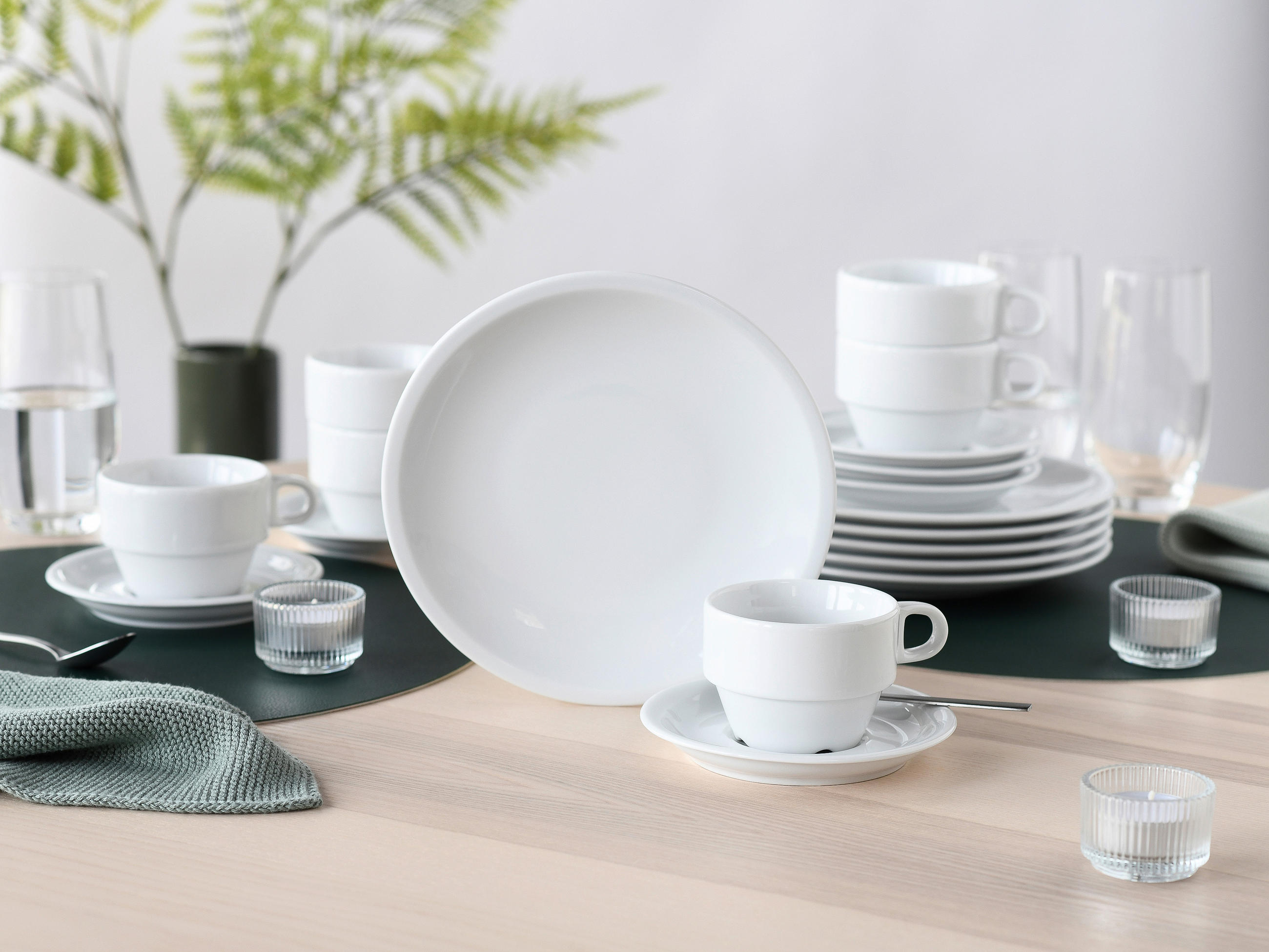 KAFFEESERVICE Milano Weiss 18-teilig - Weiß, Basics, Keramik - Creatable