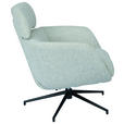RELAXSESSEL Webstoff    - Beige/Schwarz, Design, Textil/Metall (73/86/83cm) - Dieter Knoll