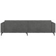 ECKSOFA  in Chenille Dunkelgrau Rückenkissen  300/190 cm  - Dunkelgrau/Schwarz, MODERN, Textil/Metall (300/190cm) - Carryhome