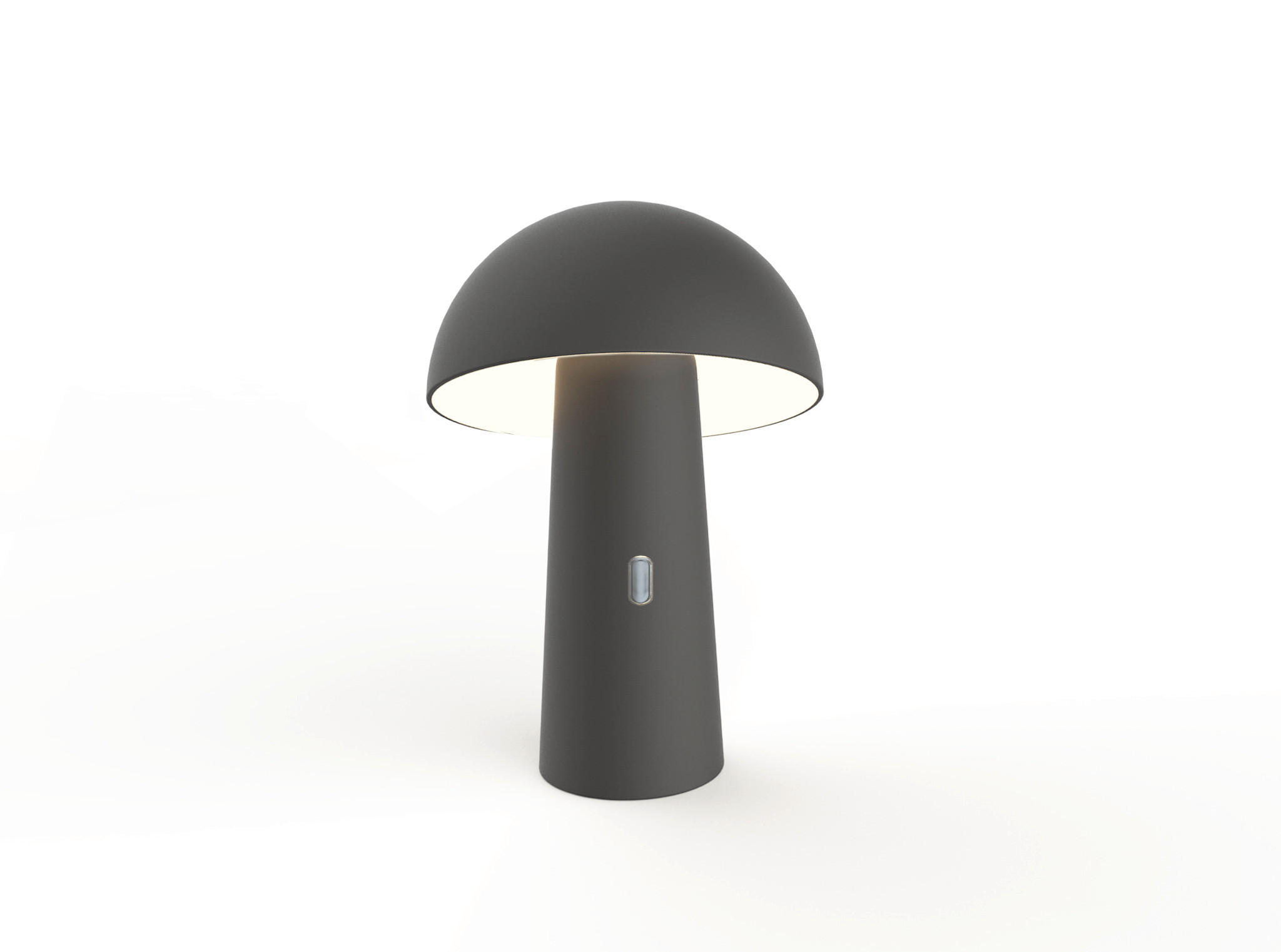 AKKU-TISCHLEUCHTE Shitake 16,5/25,5/16,5 cm   - Schwarz, Design, Kunststoff (16,5/25,5/16,5cm) - Newgarden