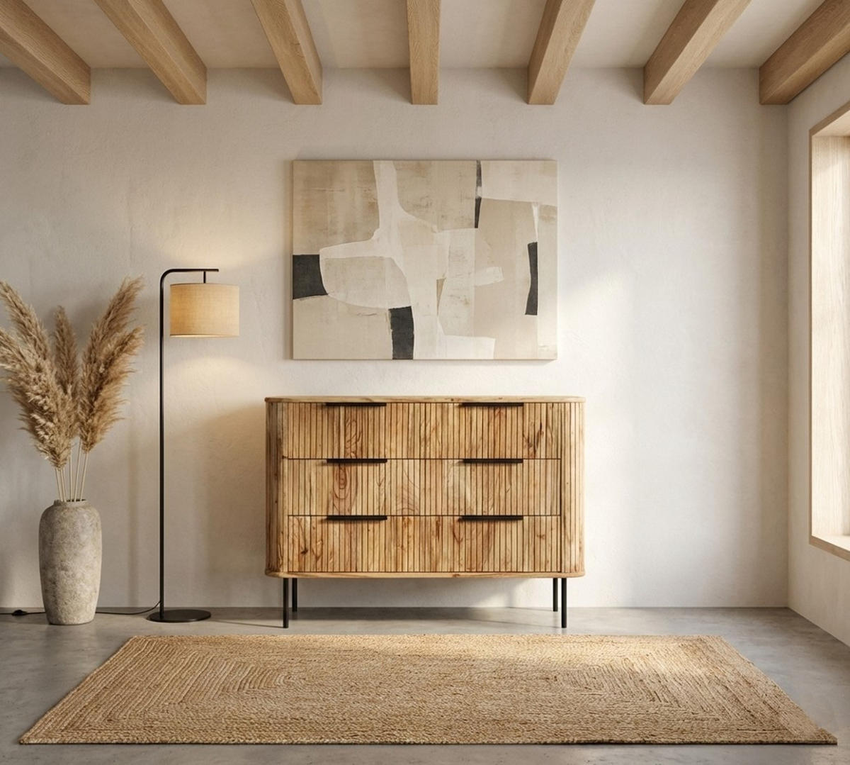 KOMMODE  in 103/80/45 cm  - Grau, KONVENTIONELL, Holz/Metall (103/80/45cm) - Livetastic