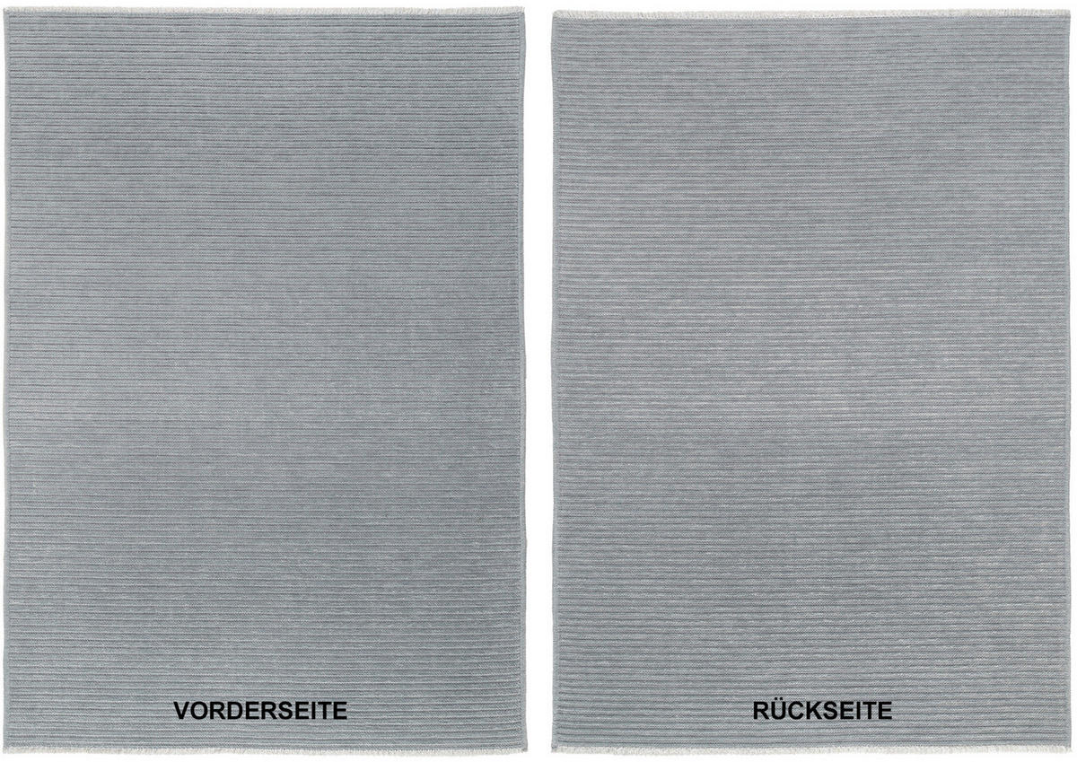 FLACHWEBETEPPICH 65/130 cm Grau  - Grau, Design, Textil (65/130cm) - Novel