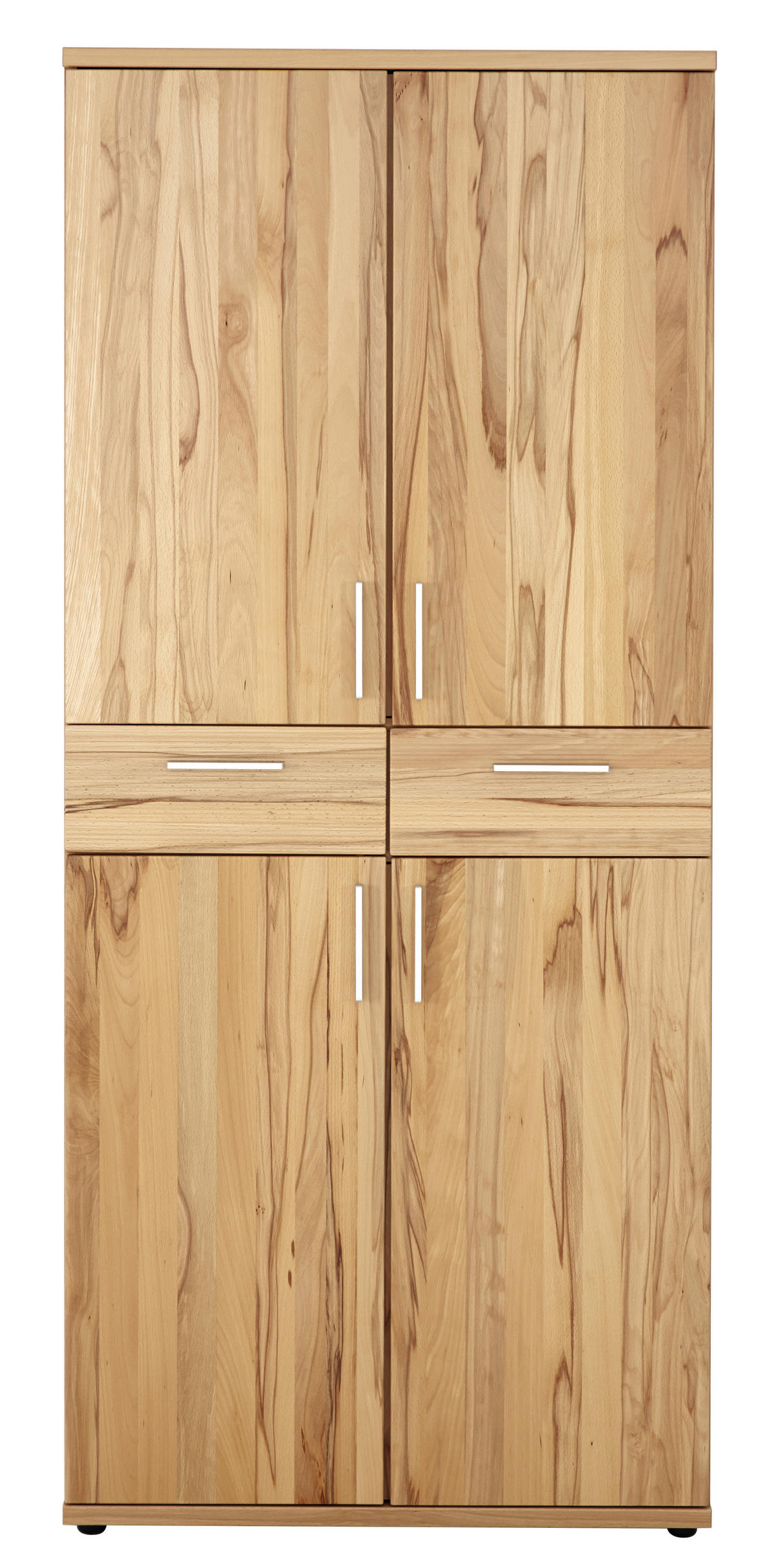 SCHUHSCHRANK Kernbuche furniert, teilmassiv Buchefarben  - Chromfarben/Buchefarben, Design, Holz/Kunststoff (84/191,5/39cm)
