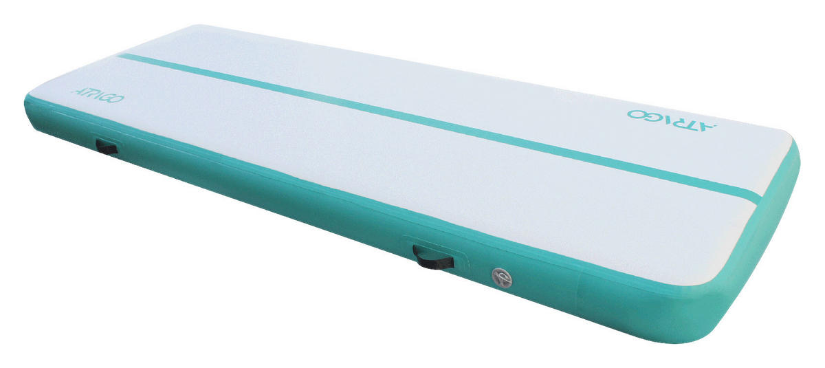 GYMNASTIKMATTE aufblasbar 300/100/20 cm  - Türkis/Weiß, KONVENTIONELL (300/100/20cm) - Atrigo
