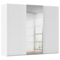 SCHWEBETÜRENSCHRANK 242/223/68 cm,  in Weiß, 3 Tür(en)  - Weiß, KONVENTIONELL, Glas/Holzwerkstoff (242/223/68cm) - Novel