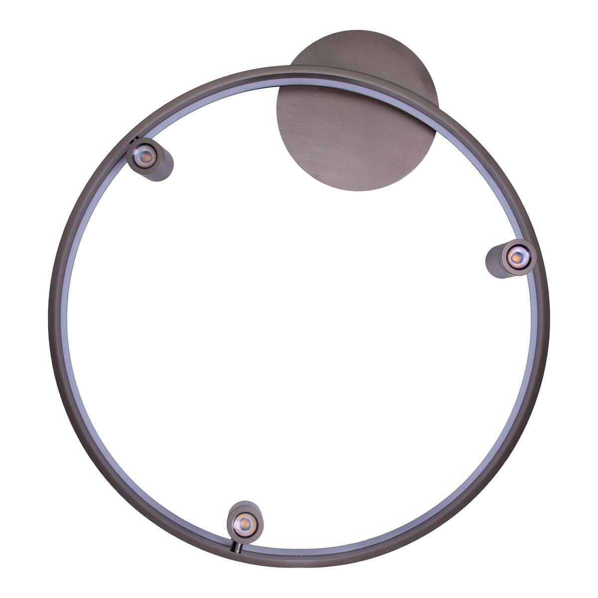 LED-DECKENLEUCHTE 65/58/9 cm  - Titanfarben, KONVENTIONELL, Kunststoff/Metall (65/58/9cm) - Näve