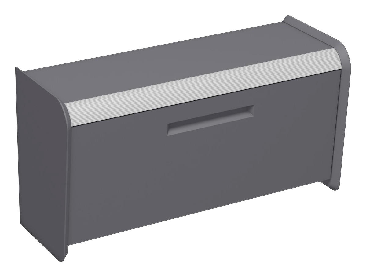 GARDEROBENBANK Anthrazit, Alufarben - Anthrazit/Alufarben, Design, Metall (97/52/36cm) - Dieter Knoll