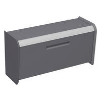 GARDEROBENBANK  in 97/52/36 cm  - Anthrazit/Alufarben, Design, Metall (97/52/36cm) - Dieter Knoll