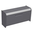 GARDEROBENBANK Anthrazit, Alufarben  - Anthrazit/Alufarben, Design, Metall (97/52/36cm) - Dieter Knoll