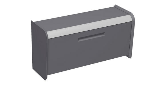 GARDEROBENBANK Anthrazit, Alufarben - Anthrazit/Alufarben, Design, Metall (97/52/36cm) - Dieter Knoll
