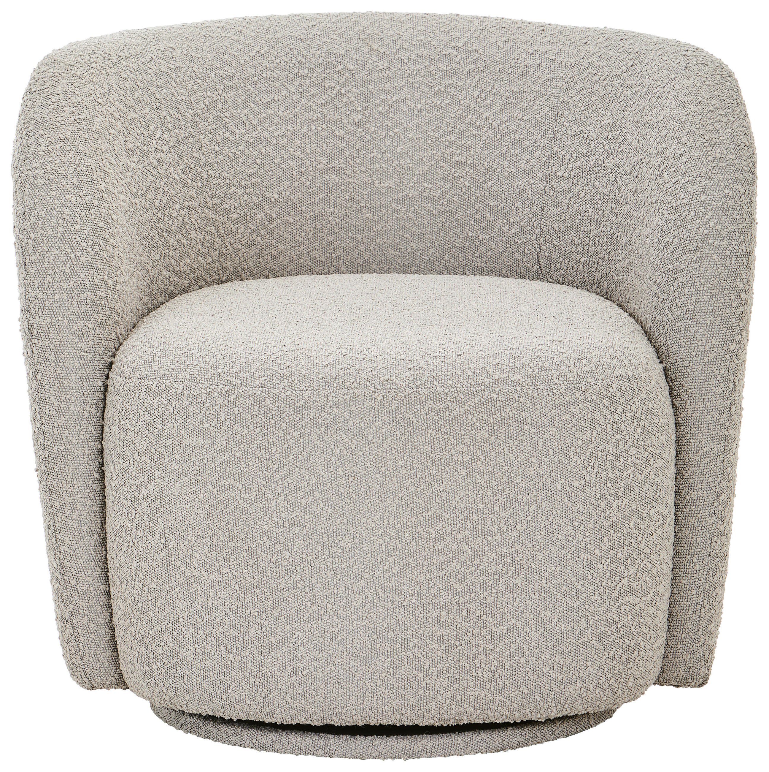 SESSEL in Bouclé Grau  - Grau, Design, Textil (82/73/75cm) - home24