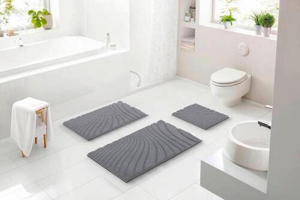 BIDET-VORLEGER Anthrazit 50/60 cm  - Anthrazit, Basics, Kunststoff/Textil (50/60cm) - Grund