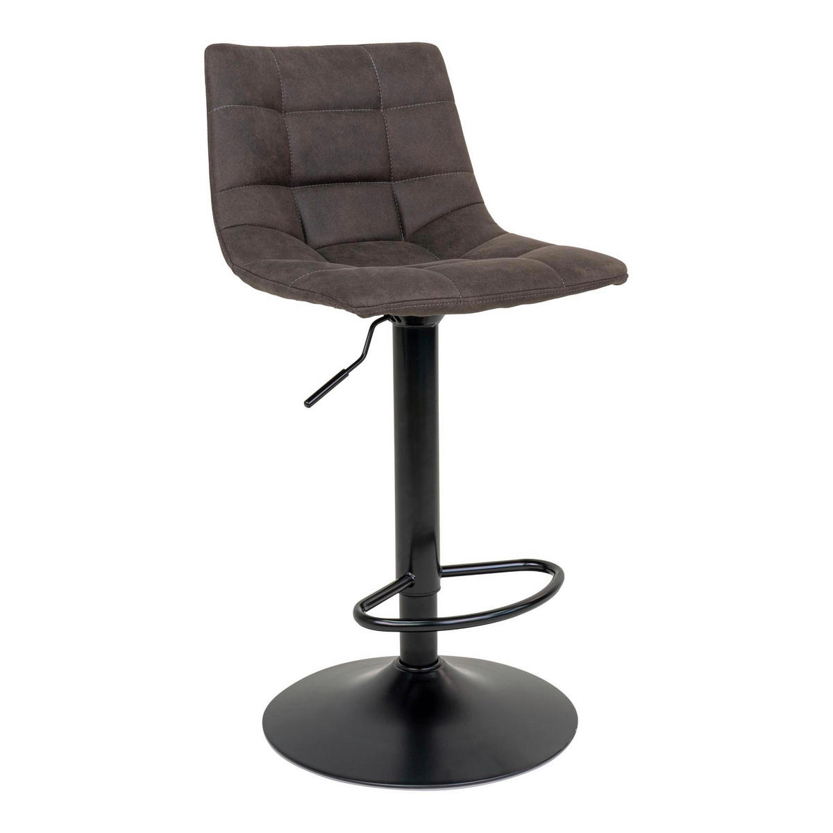 BARHOCKER-SET Dunkelgrau  - Dunkelgrau/Schwarz, MODERN, Textil/Metall (43/88-108/45cm) - MID.YOU