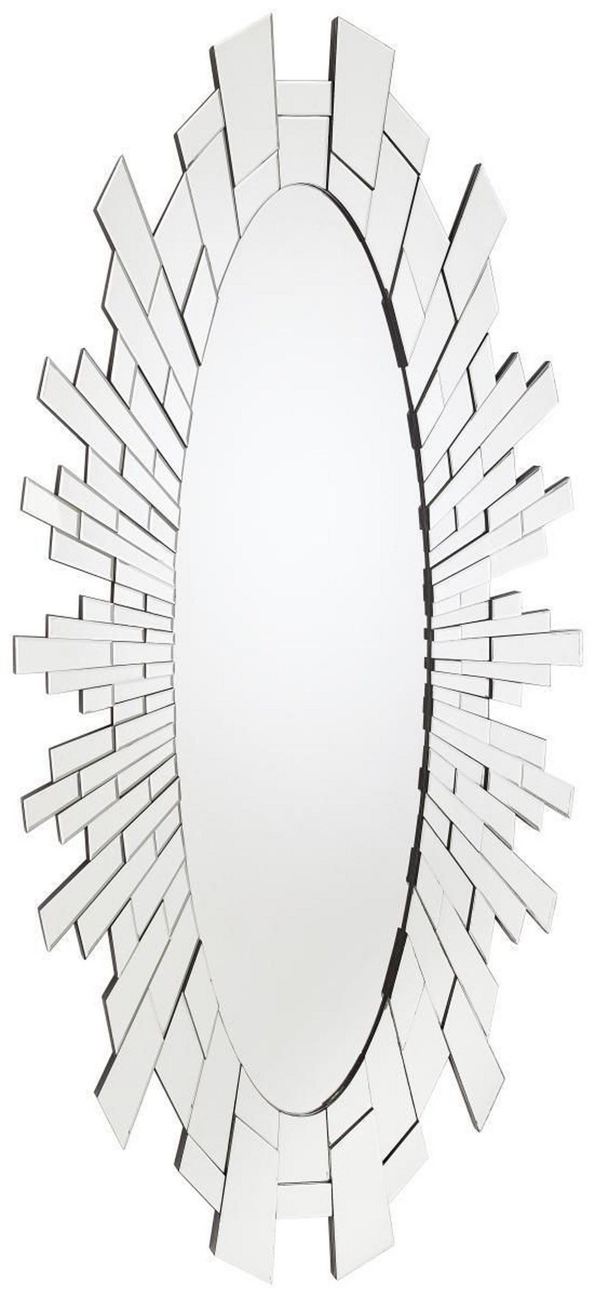 WANDSPIEGEL 90/199/4,8 cm    in oval  - Silberfarben, Design, Glas/Holzwerkstoff (90/199/4,8cm) - Xora
